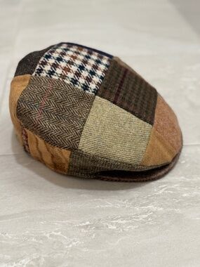 Orvis Pure New Wool Patchwork Flat Cap Made in Ireland